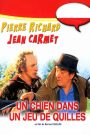 Un chien dans un jeu de quilles